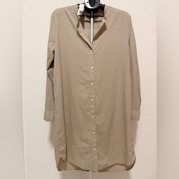 NWT James Perse 100% Cotton Button Down Shirt Dress